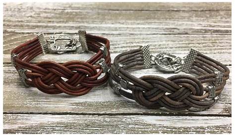 "Celtic Knot Leather Bracelet" #1119-03 - The Craft Box