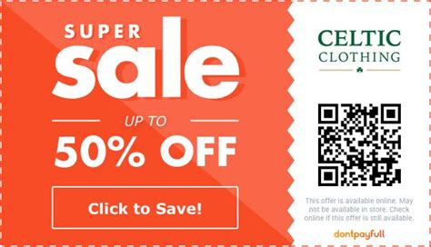 celtic clothing coupon code