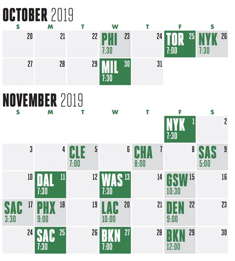 Celtics Playoff Schedule
