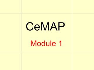 cemap module 1