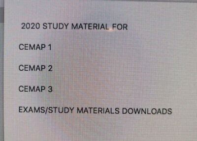 cemap study material 2020