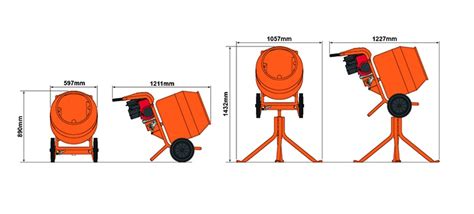 Cement Mixer Drum Sizes