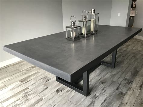cement top dining room table