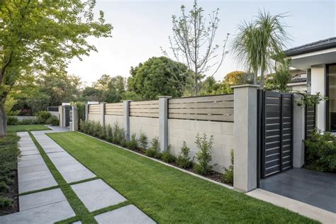 Cement Wall Fence Designs