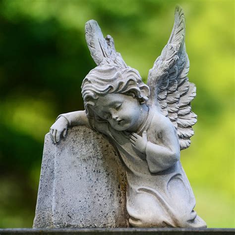 Cemetery Cherub Statue