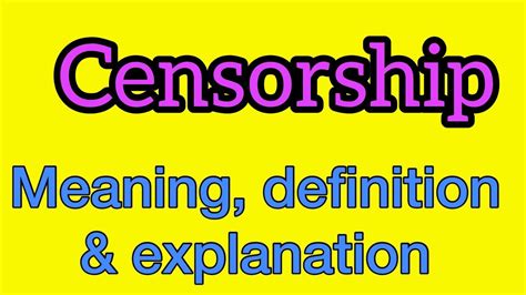 censor meaning in tamil