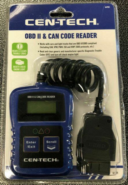 CenTech OBD II & CAN Code Reader 64981 Brand New Sealed Free Shipping