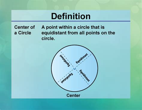 Center Definition For Math