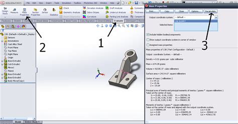 Center Of Gravity In Solidworks