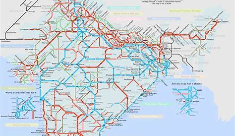 Railway Map of India Indian Railways Network Map
