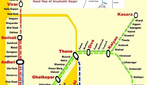 Central Railway Mumbai Division Map Train , Local Train ,
