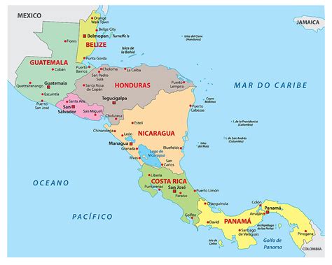 central america map pdf