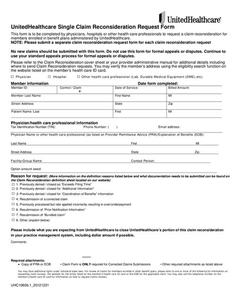 central health plan appeal form