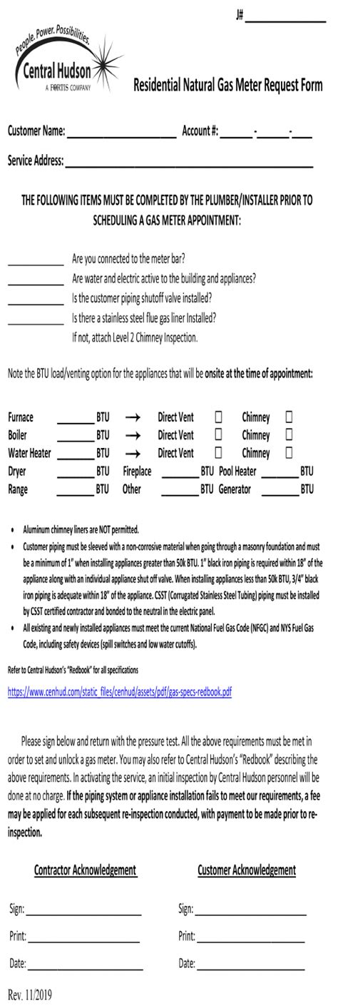 central hudson meter request form