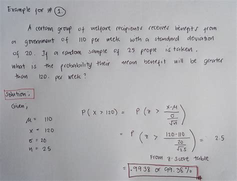 central limit theorem problems and solutions