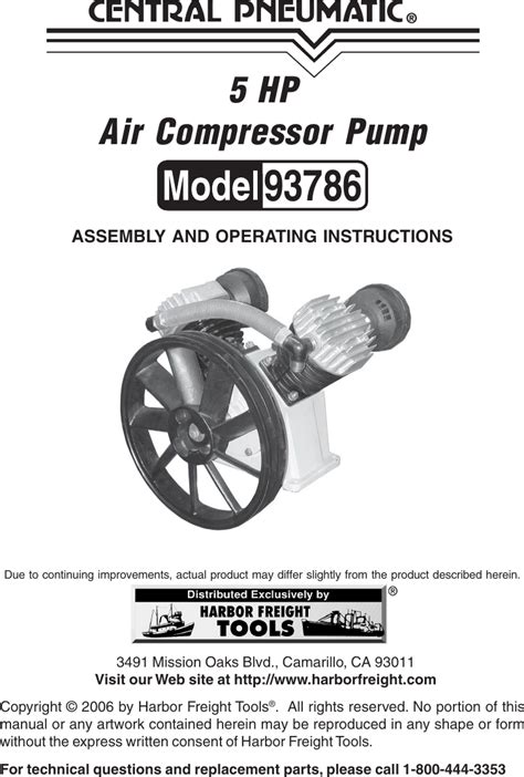 Central Pneumatic Automatic Compressor Drain Kit Manual