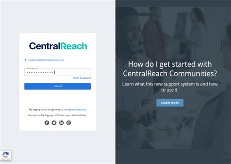 central reach training log in