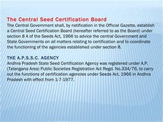 +14 Central Seed Certification Board Update