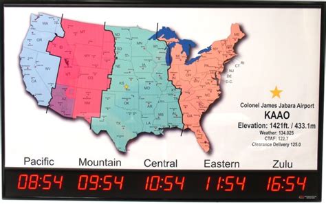 central time zone clock with seconds