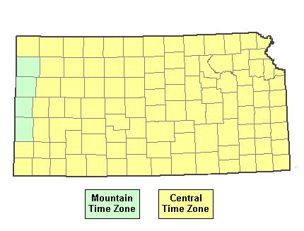 central time zone map kansas
