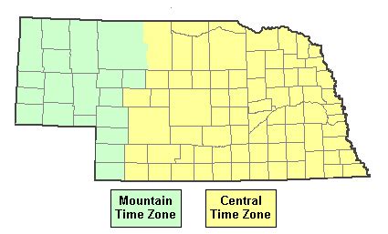central time zone map nebraska