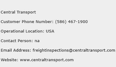 central transport customer service email
