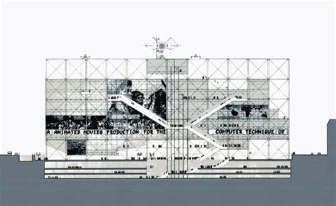 centre pompidou architectural drawing