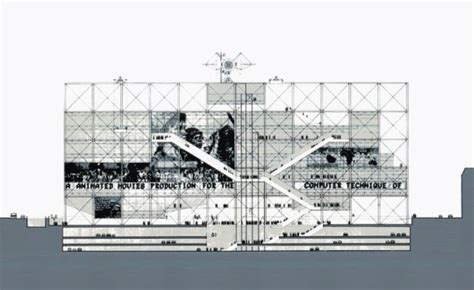 centre pompidou plan drawing