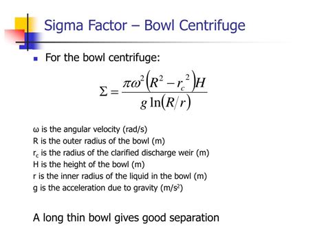 Centrifuge Sigma Factor