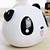 ceramic animal panda bank saving coin money jail box