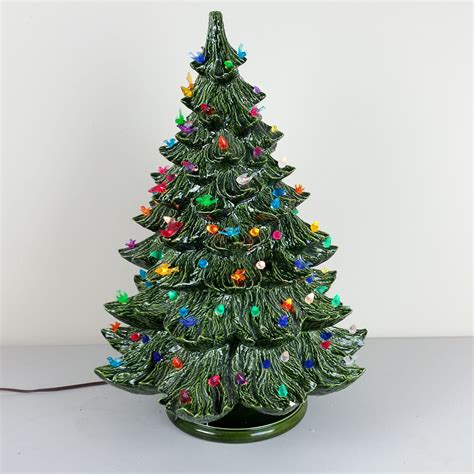 Celebrate The Holidays With A Ceramic Christmas Tree With Lights