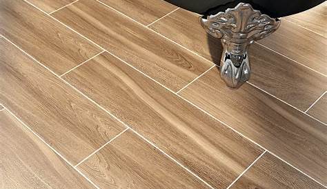 Reclaimed wood effect porcelain floor tile
