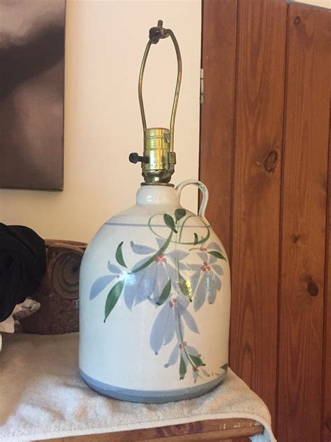home.furnitureanddecorny.com:ceramic bottle jug lamp with painted on heart