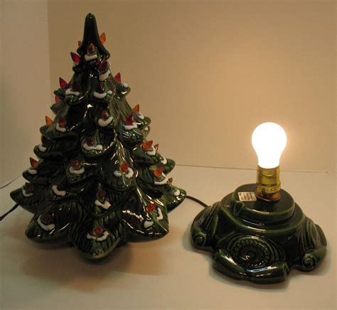 Ceramic Christmas Tree Inside Light Bulb