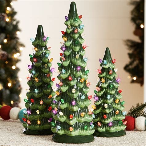 Ceramic Christmas Tree Led Lights