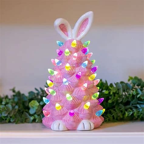 ceramic easter bunny tree