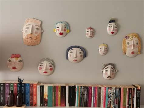 Ceramic Face Wall Masks