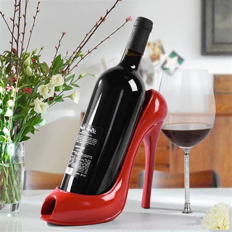 ceramic high heel shoe wine bottle holder