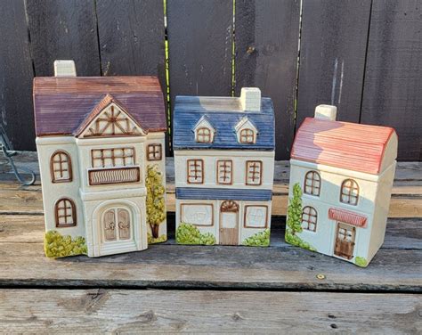 Ceramic House Canisters