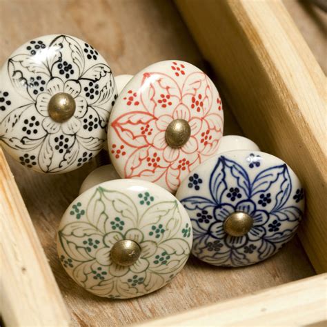 Ceramic Handles Kitchen Door Knobs and Pulls Ivory White