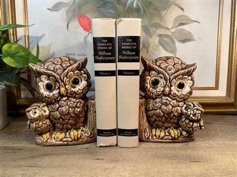 Ceramic Owl Bookends