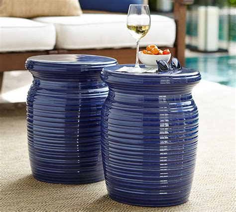 Christopher Knight Home Iris Outdoor Ceramic Tile Side Table with Iron