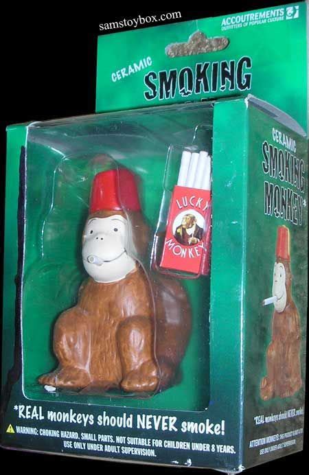 ceramic smoking monkey