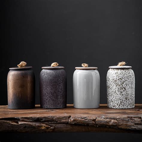 Ceramic Tea Caddy Set