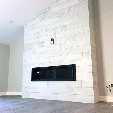 Ceramic Tile Fireplace Wall