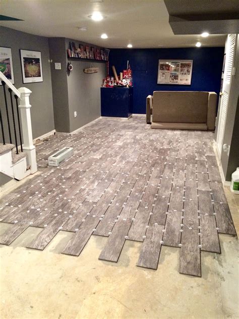 Ceramic Tile In A Basement