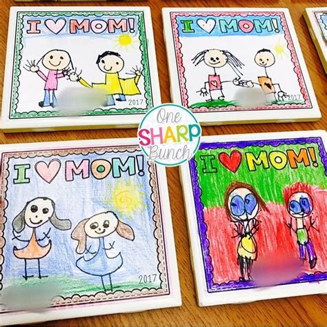 blomster.shop:ceramic tile mothers day gift text