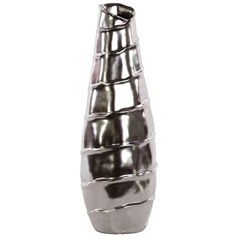 Ceramic Vase Large Chrome
