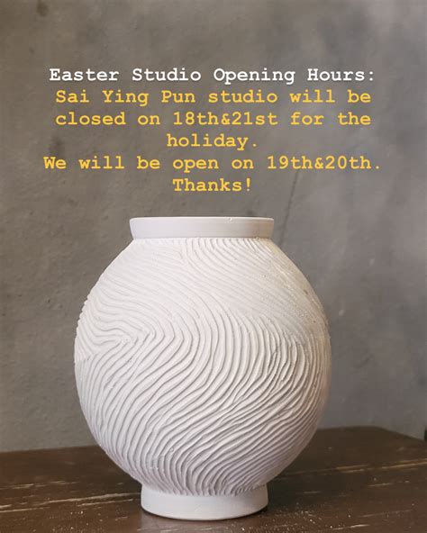 Ceramics Studio Opening Hours