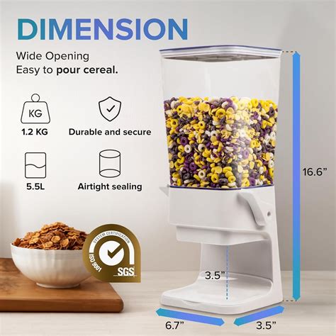 Cereal Dispenser Dimension